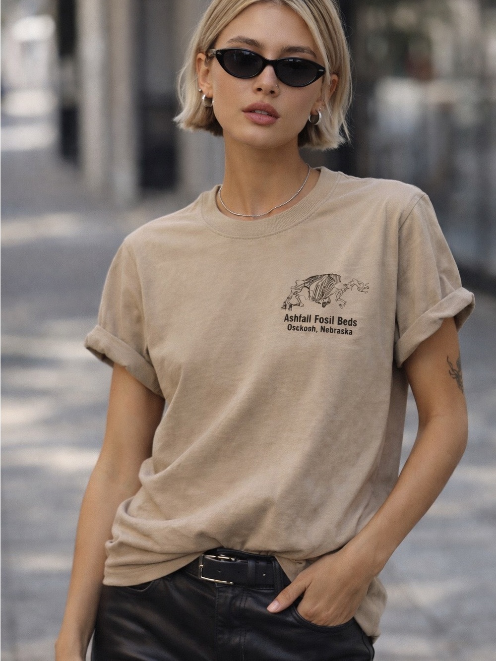 Fruit of the Loom Ashfall Fossil Beds Orchard Nebraska Unisex Tee Size Small